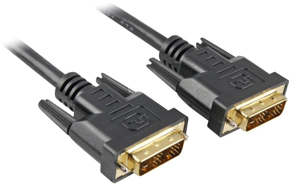 Sharkoon Kabelis DVI-D > DVI-D (juodas, 3 Meter, Single Link, 18+1)