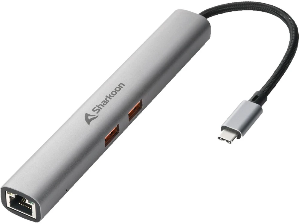 USB šakotuvas Sharkoon Sharkoon OfficePal Combo adapteris, prijungimo stotelė (pilka)