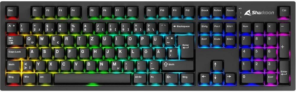 Sharkoon OfficePal KB70W, klaviatūra - juodas, DE-išdėstymas, Sharkoon Linear