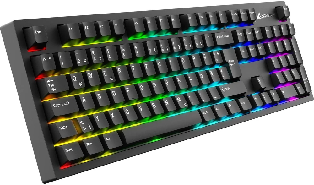 Sharkoon OfficePal KB70W, klaviatūra - juodas, DE-išdėstymas, Sharkoon Linear