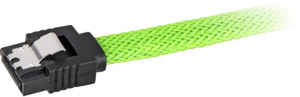 Sharkoon Sata III Kabelis 90° sleeve (grün, 30 cm)