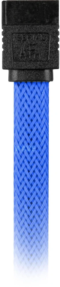 Sharkoon Sata III Kabelis 90° sleeve (blau, 30 cm)
