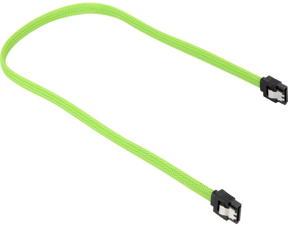 Sharkoon Sata III Kabelis sleeve (grün, 30 cm)