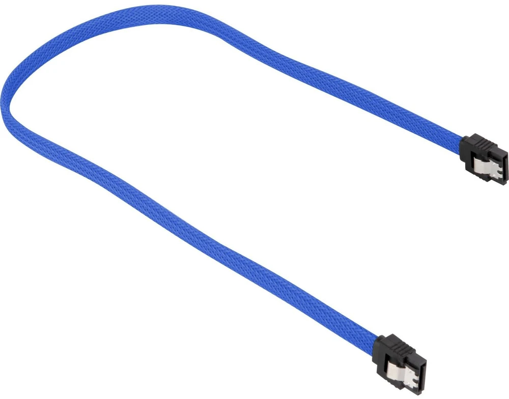 Sharkoon Sata III Kabelis sleeve (blau, 30 cm)