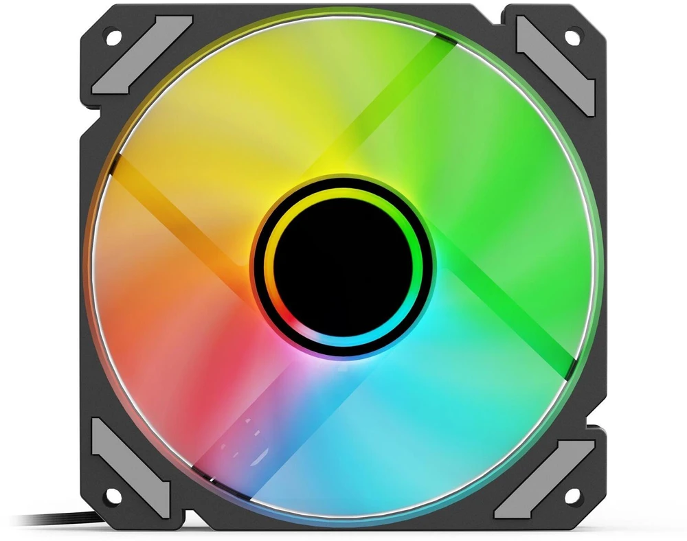 120mmSharkoon SHARK veidrodis RGB PWM ATBULINIS juodas