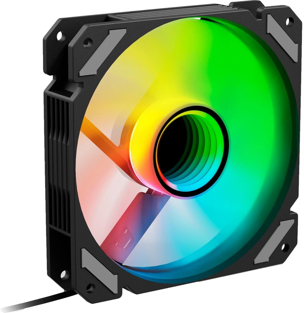 120mmSharkoon SHARK veidrodis RGB PWM ATBULINIS juodas