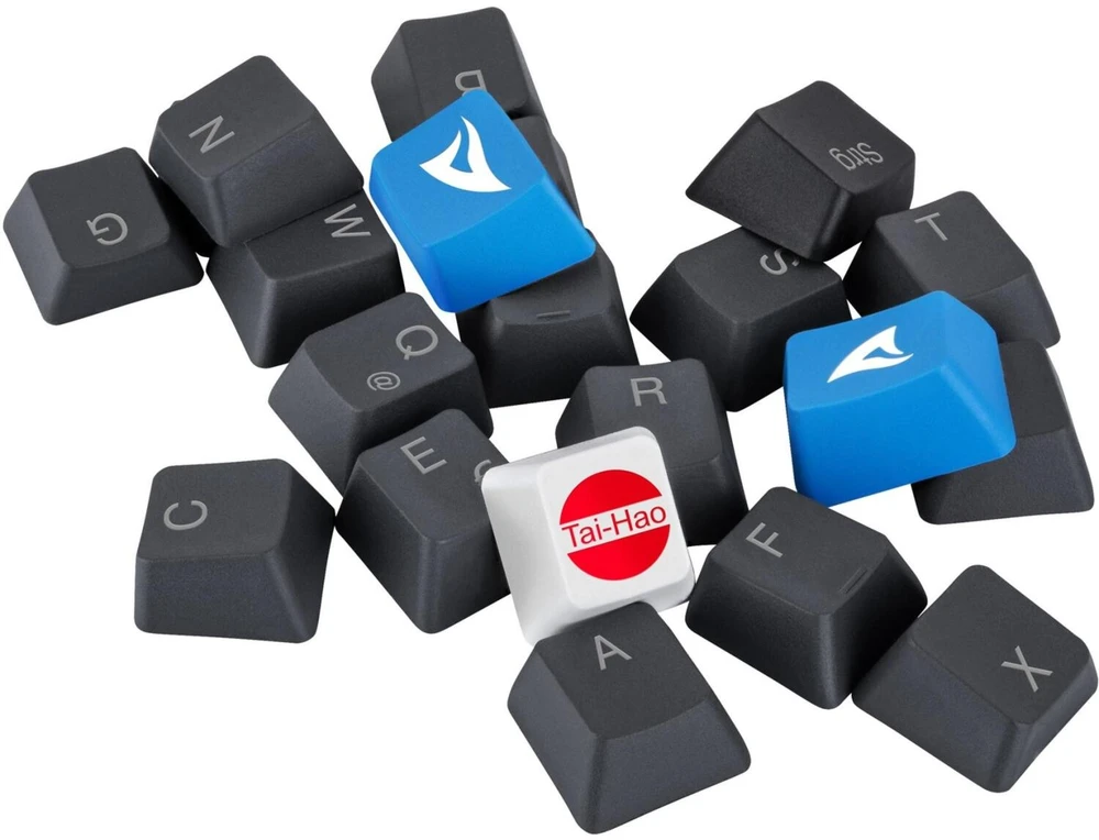 Klaviatūra Keychron Sharkoon SKILLER SAC20, keycap (juoda, 115 vienetų, ISO išdėstymas (DE))