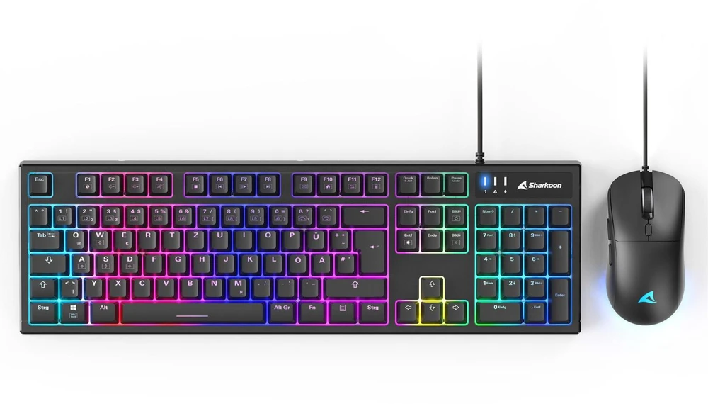 Klaviatūra ir pelė Kit Sharkoon SKILLER SGB15 Combo DE