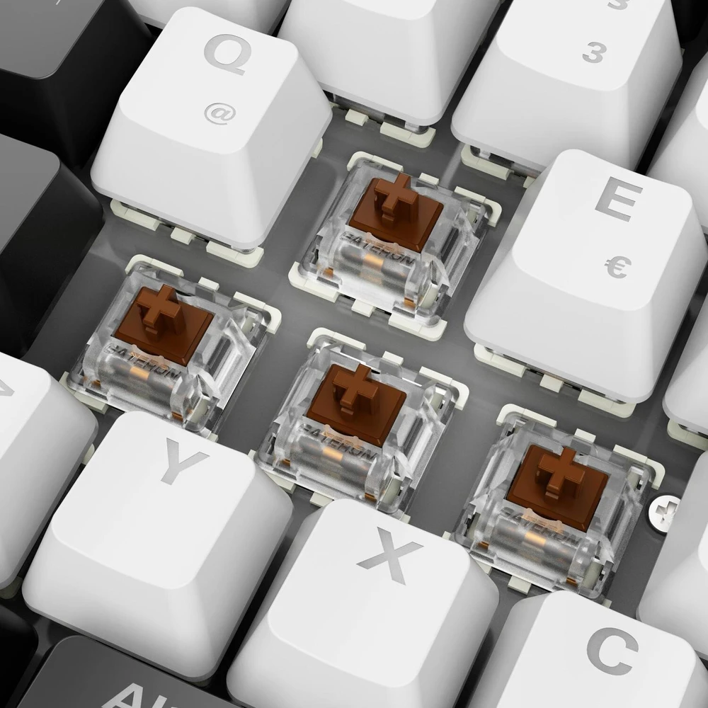 Sharkoon SKILLER SGK50 S2, Gaming-klaviatūra - baltas, DE-išdėstymas, Gateron Brown