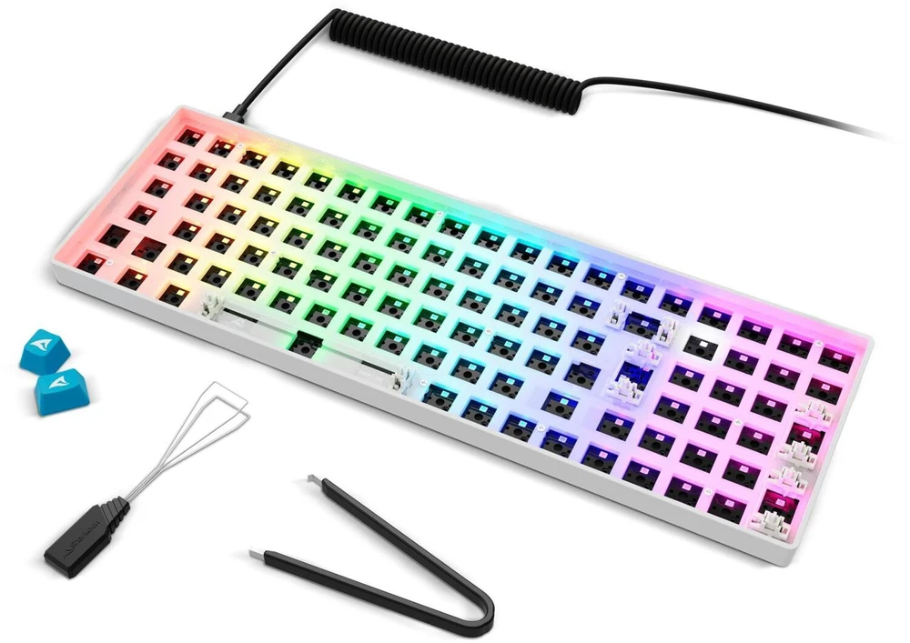 Sharkoon SKILLER SGK50 S2 Barebone, Gaming-klaviatūra - baltas