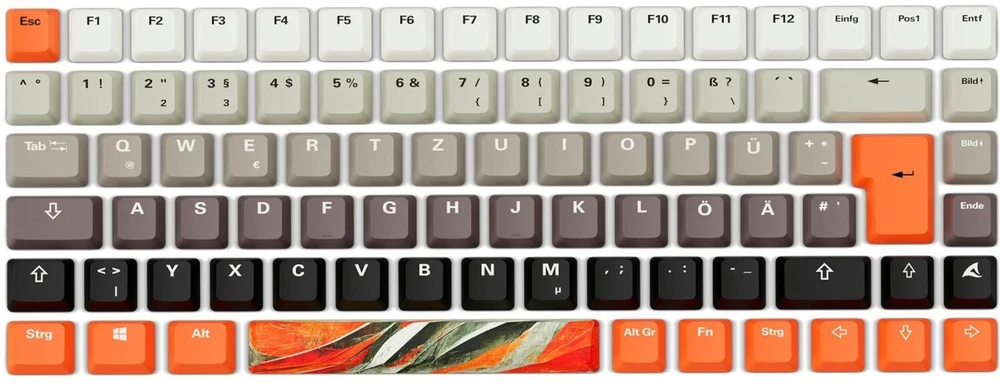 Klaviatūra Sharkoon SKILLER SGK50 S3 Design Bundle D6 (oranžinis/pilka)