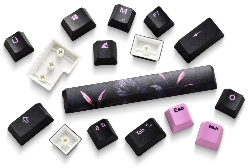 Klaviatūra Sharkoon SKILLER SGK50 S3 Design Bundle D2 (juodas/lila)