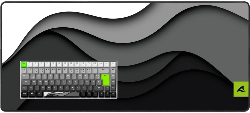 Klaviatūra Sharkoon SKILLER SGK50 S3 Design Bundle D5 (grau/neon-grn)