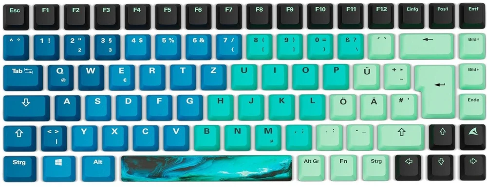 Klaviatūra Sharkoon SKILLER SGK50 S3 Design Bundle D4 (trkis/mėlyna)