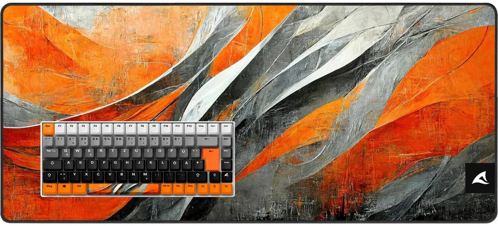 Klaviatūra Sharkoon SKILLER SGK50 S3 Design Bundle D6 (oranžinis/pilka)