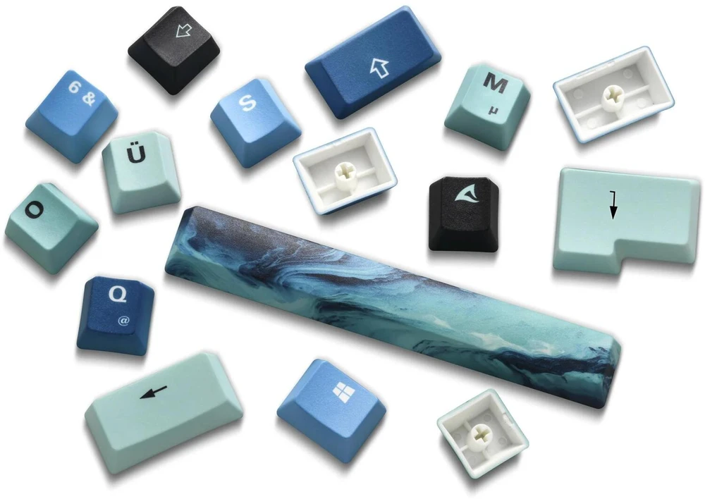 Klaviatūra Sharkoon SKILLER SGK50 S3 Ultimate Rev2 mint mėlynas QWERTZ