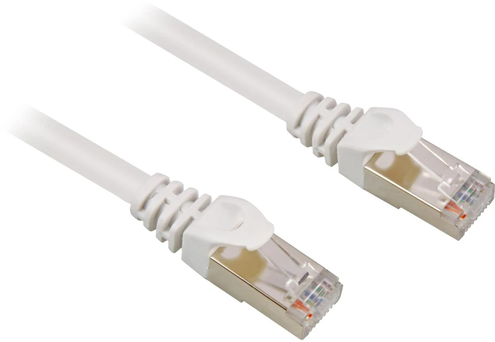 Sharkoon Patchkabel RJ45 Stecker > RJ45 Stecker CAT.6 S/FTP (baltas, 1,5 Meter)