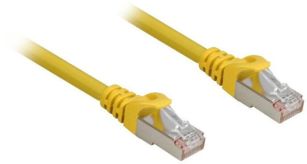 Sharkoon RJ-45/RJ-45 kat.6a S/FTP geltona 0.5m