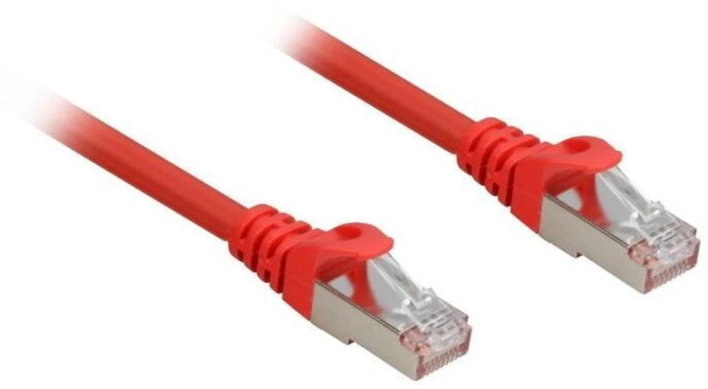 Sharkoon Patchkabel RJ45 Cat.6a SFTP (raudona, 5 Meter, LSOH (Halogenfrei))