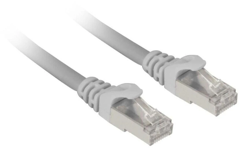 Sharkoon Patchkabel SFTP, RJ-45, mit Cat.7a Rohkabel (grau, 7,5 Meter)