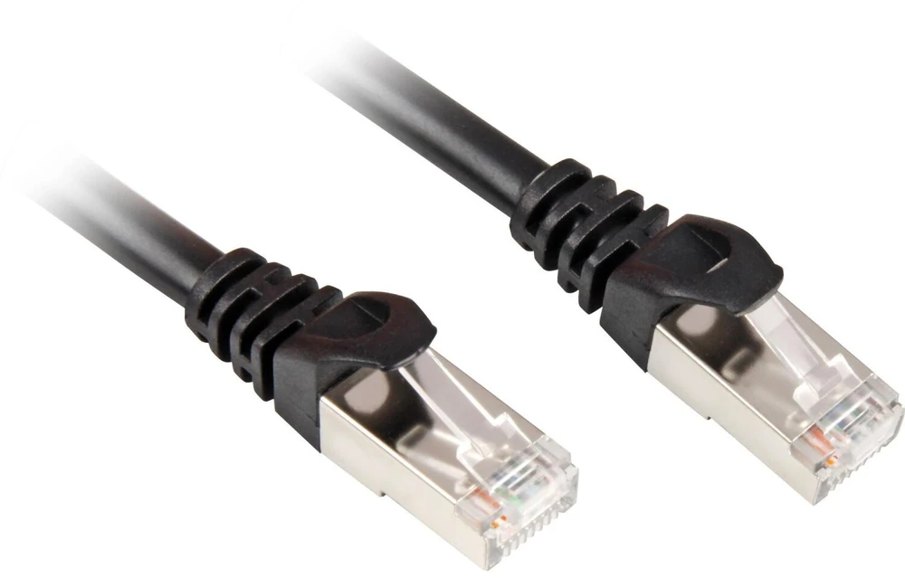 Sharkoon Patchkabel RJ45 Cat.6 SFTP (juodas, 1,5 Meter)