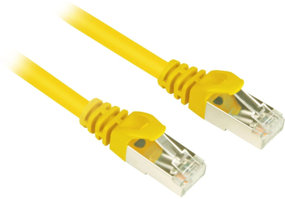 Sharkoon Patchkabel RJ45 Stecker > RJ45 Stecker CAT.6 S/FTP (gelb, 1,5 Meter)