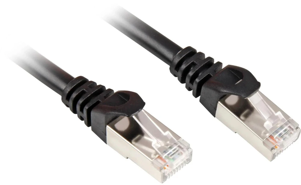 Sharkoon Patchkabel RJ45 Cat.6 SFTP (juodas, 25 cm)