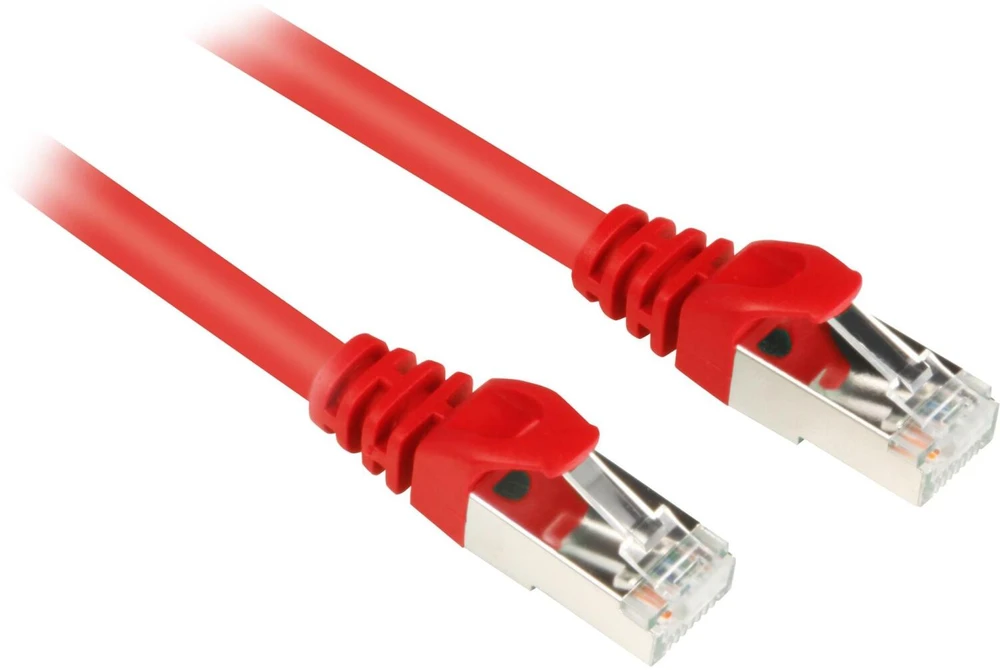 Sharkoon Kabelis RJ45 CAT.6 SFTP 2,0m raudona