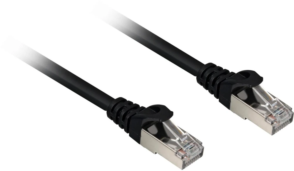 Sharkoon Patchkabel RJ45 Cat.6a SFTP (juodas, 25 cm, LSOH (Halogenfrei))