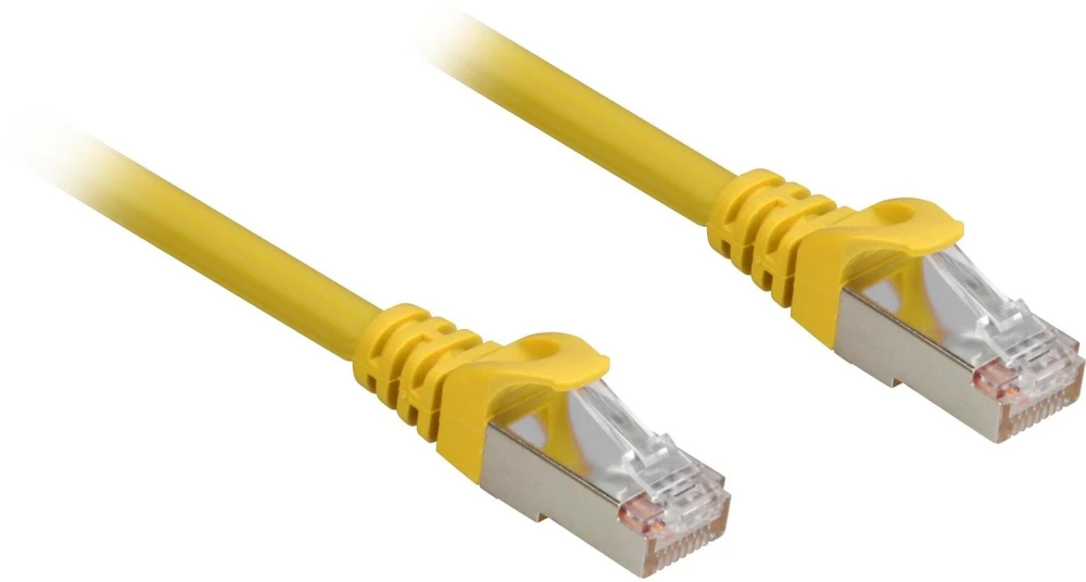 Sharkoon Patchkabel RJ45 Cat.6a SFTP (gelb, 3 Meter, LSOH (Halogenfrei))
