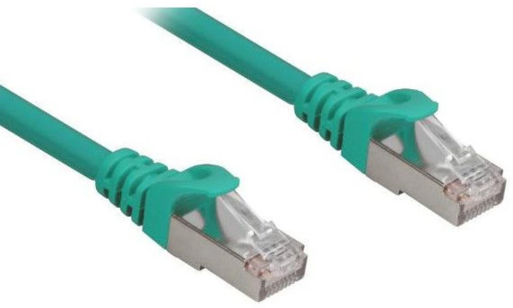 Sharkoon Patchkabel RJ45 Cat.6a SFTP (grün, 10 Meter, LSOH (Halogenfrei))