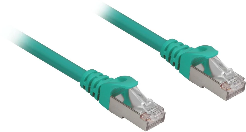 Sharkoon Patchkabel RJ45 Cat.6a SFTP (grün, 1 Meter, LSOH (Halogenfrei))