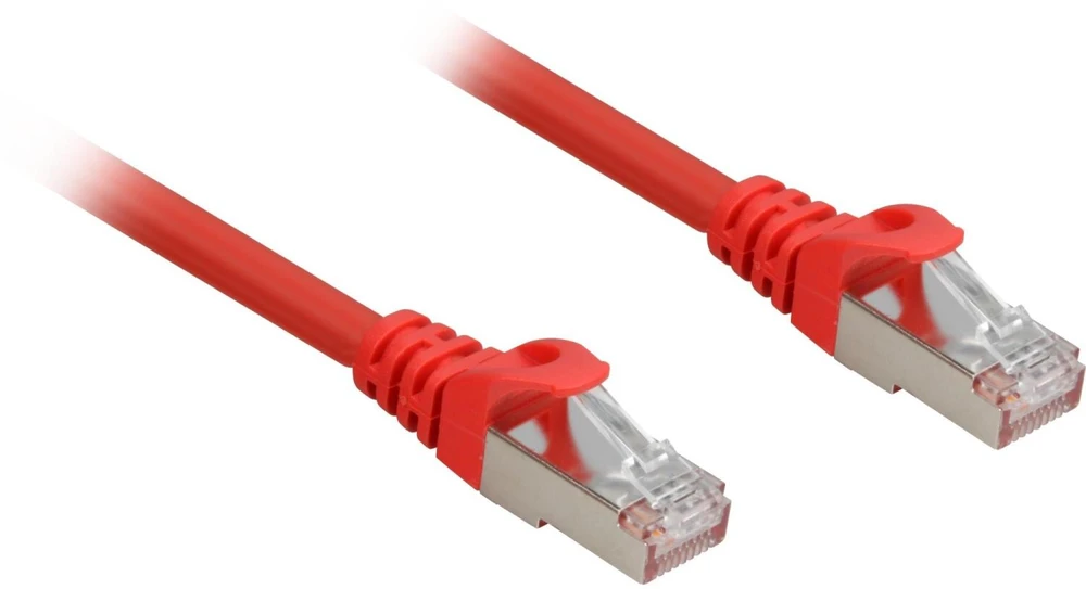 Sharkoon Patchkabel RJ45 Cat.6a SFTP (raudona, 2 Meter, LSOH (Halogenfrei))
