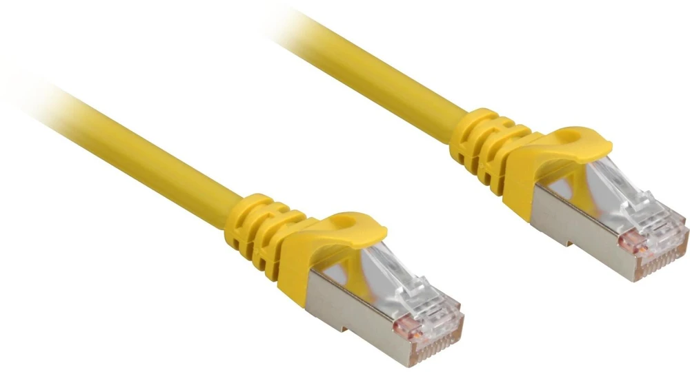 Sharkoon network cable RJ45 CAT.6a SFTP LSOH yellow 0,25m - HalogenFree