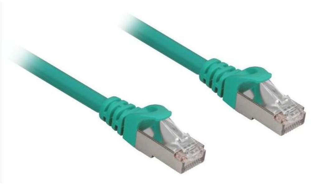 Sharkoon network cable RJ45 CAT.6a SFTP LSOH žalias 0,50m - HalogenFree