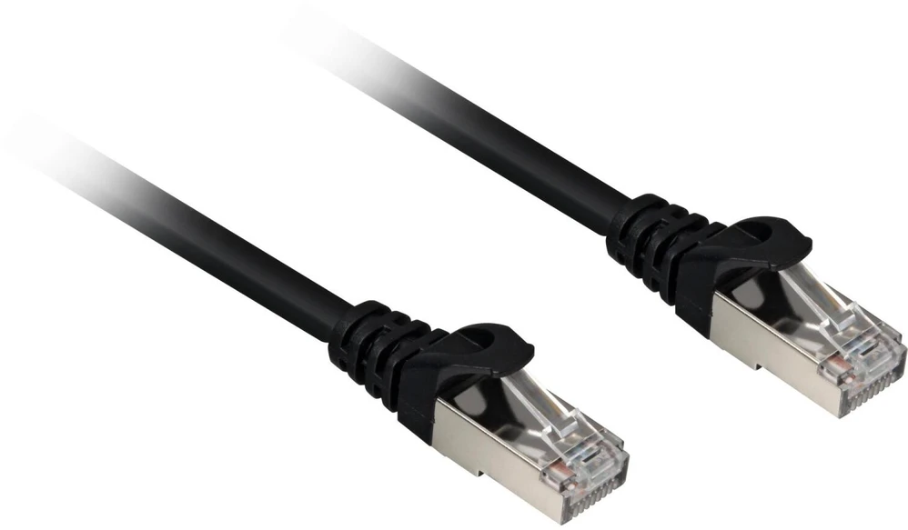 Sharkoon Patchkabel RJ45 Cat.6a SFTP (juodas, 50 cm, LSOH (Halogenfrei))