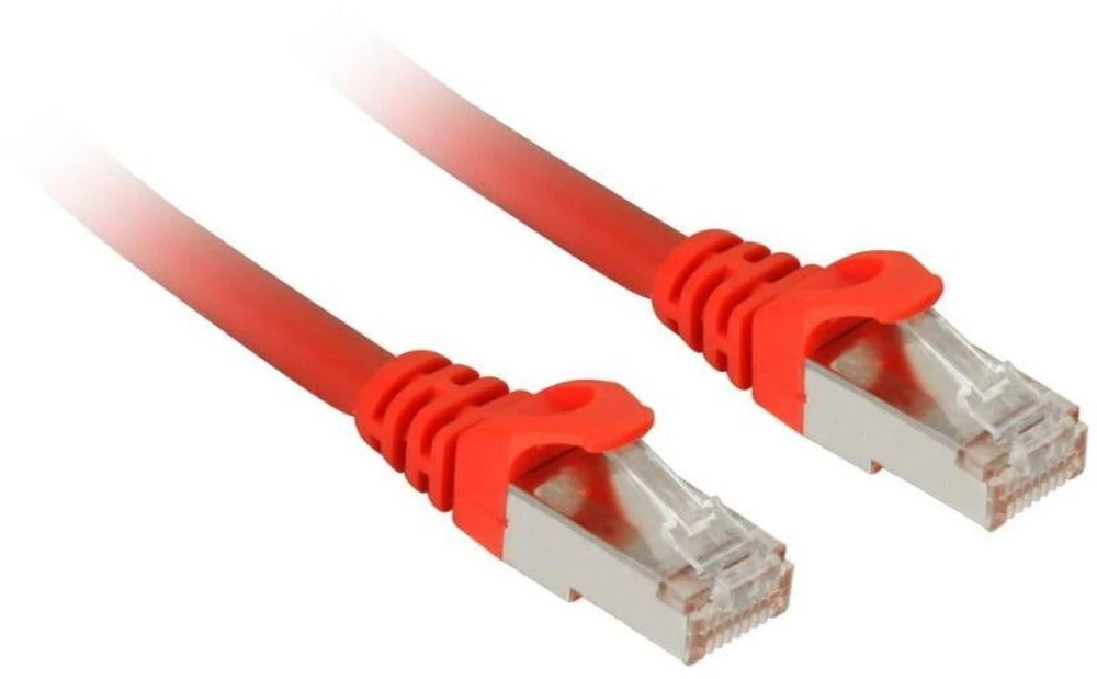 Sharkoon patch network cable SFTP, RJ-45, with Cat.7a raw cable (red, 3 meters)