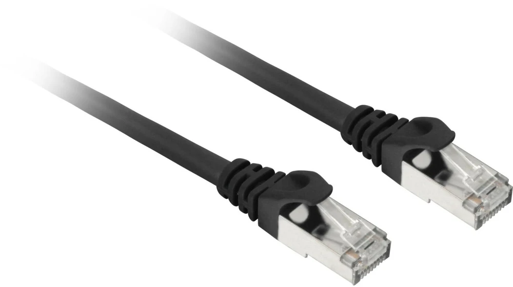 Sharkoon Patchkabel SFTP, RJ-45, mit Cat.7a Rohkabel (juodas, 1 Meter)