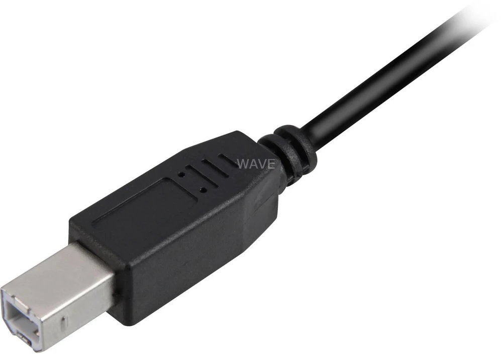 Sharkoon USB 2.0 Kabelis, USB-A Stecker > USB-B Stecker (juodas, 5,0 Meter)