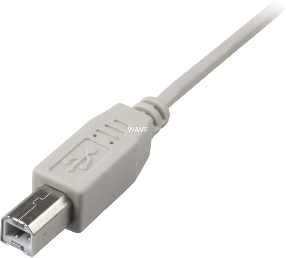 Sharkoon USB 2.0 Kabelis, USB-A Stecker > USB-B Stecker (grau, 0,5 Meter)