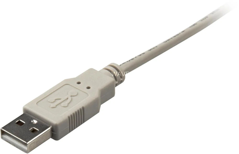 Sharkoon USB 2.0 Kabelis, USB-A Stecker > USB-B Stecker (grau, 0,5 Meter)