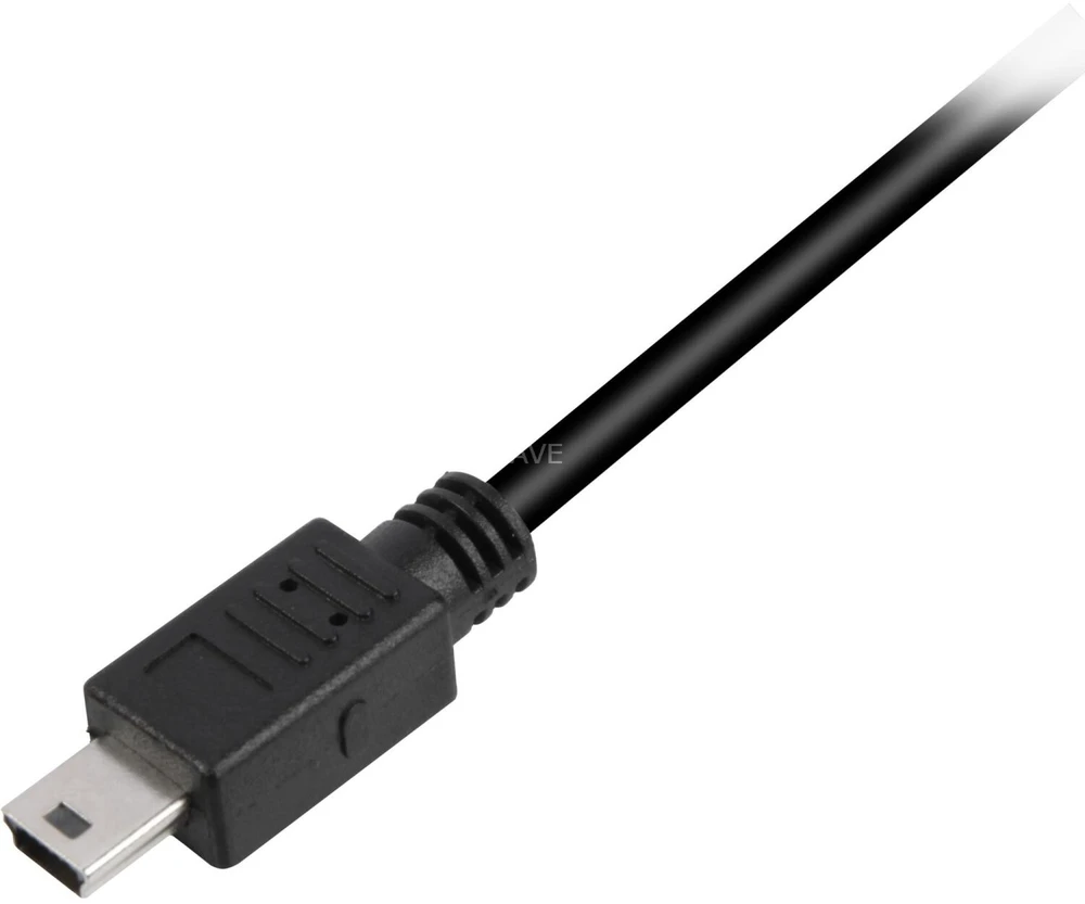 Sharkoon USB 2.0 Kabelis, USB-A Stecker > Mini-USB Stecker (juodas, 2,0 Meter, doppelt geschirmt)