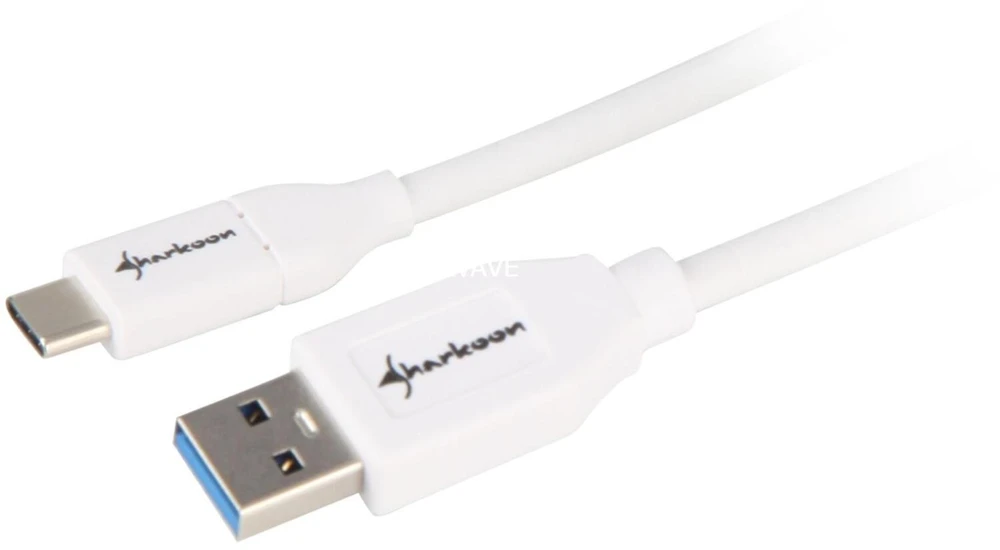 Sharkoon USB 3.1 Kabelis A-C - baltas - 0,5m