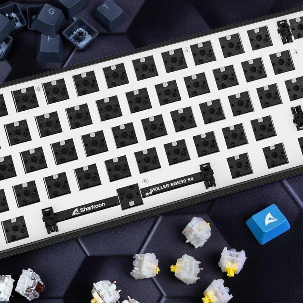 Sharkoon SKILLER SGK50 S4 Barebone, Gaming-klaviatūra - baltas, ISO-išdėstymas