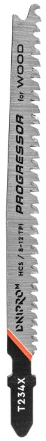 Siaurapjūklio ašmenys T234X medienai, 117 mm (3 vnt.) DNIPRO-M