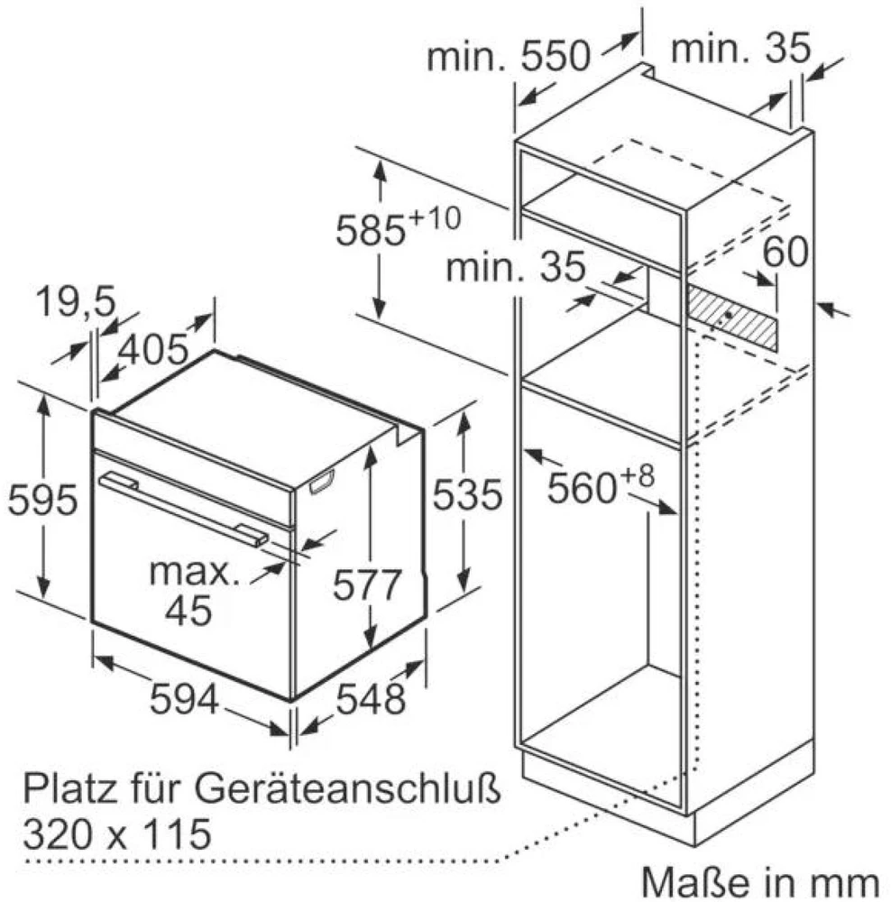 Siemens iQ700 HB734G1B1 orkaitė 71 L 3600 W Juodas