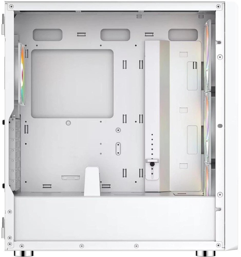 Silentware Air 100 AIR100WHITE, kompiuterio korpusas, baltas, Extended ATX, grūdintas stiklas, 2x USB 3.0, 4 ventiliatoriai