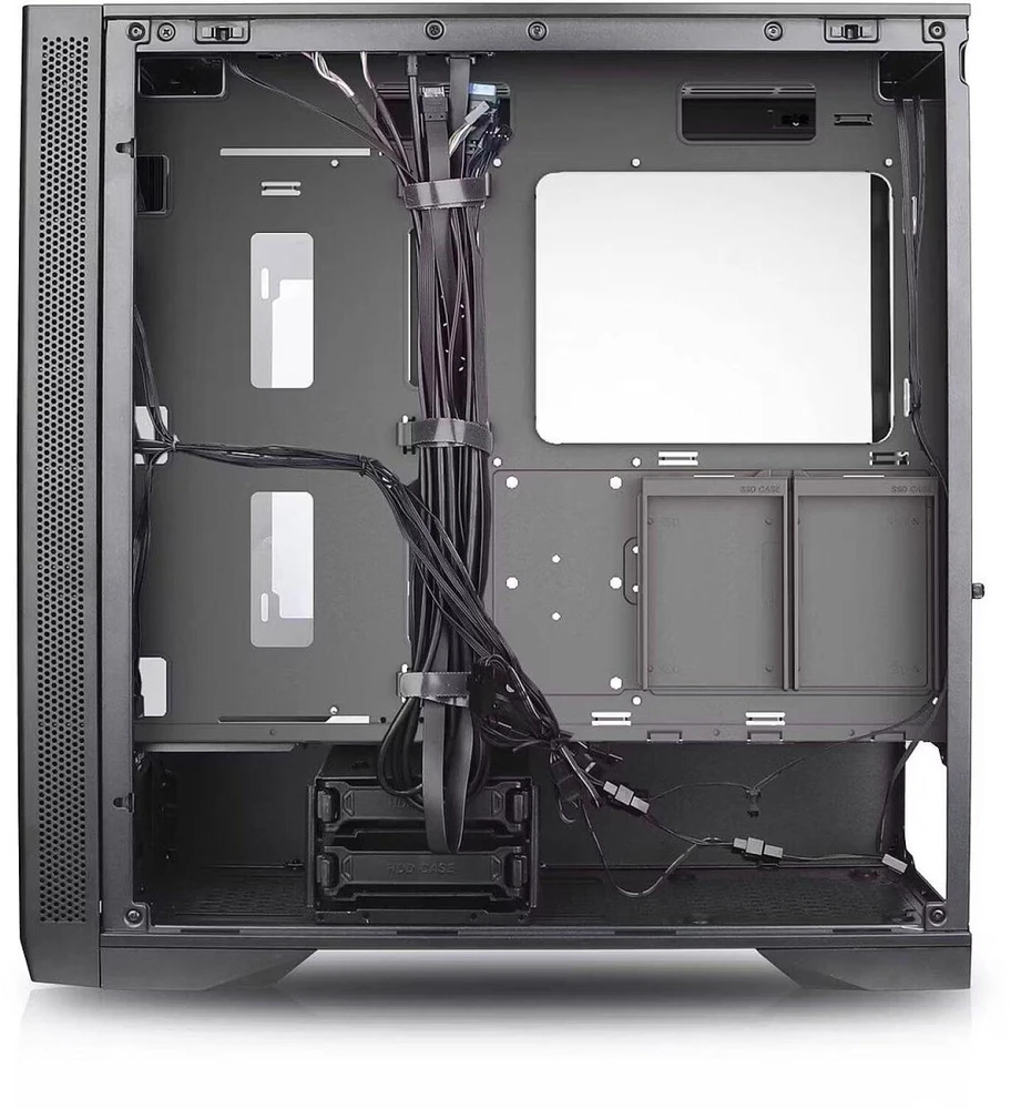 Silentware Air 1000 AIR1000BLACK, kompiuterio korpusas, juodas, Extended ATX, grūdintas stiklas, 4 ventiliatoriai, 2x USB 3.0