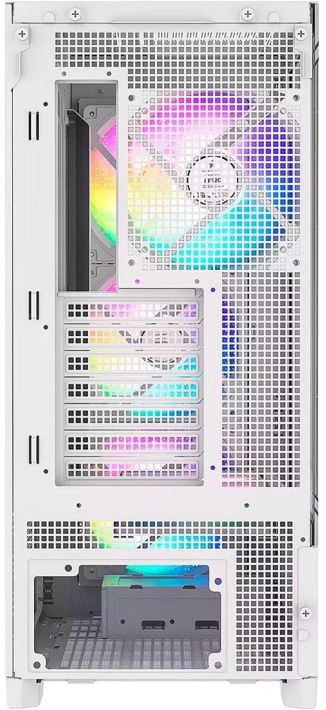 Silentware Air 2000 ARGB AIR2000WHITE, kompiuterio korpusas, baltas, Extended ATX, 7 ventiliatoriai, Tempered Glass, 2x USB 3.0