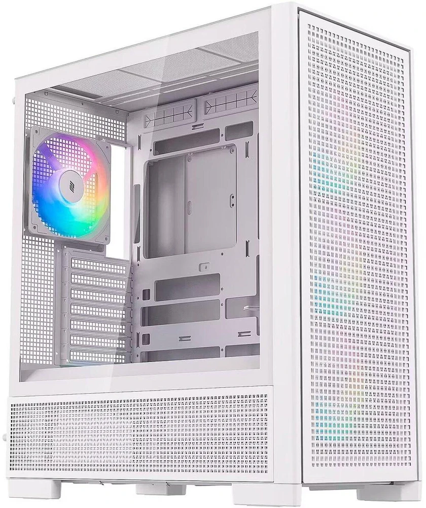 Silentware Air 2000 ARGB AIR2000WHITE, kompiuterio korpusas, baltas, Extended ATX, 7 ventiliatoriai, Tempered Glass, 2x USB 3.0